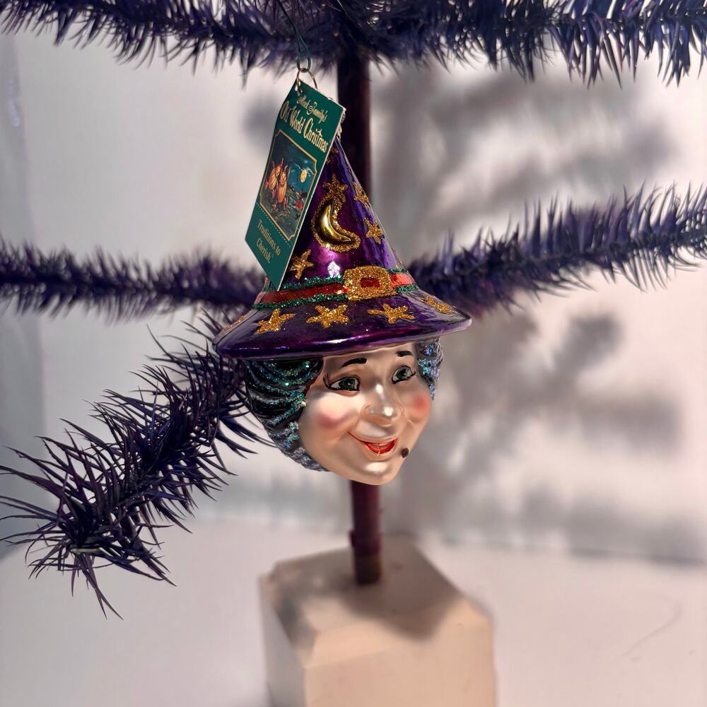 OWC Old World Christmas Halloween Kindly Witch Ornament 4” - Picture 11 of 12